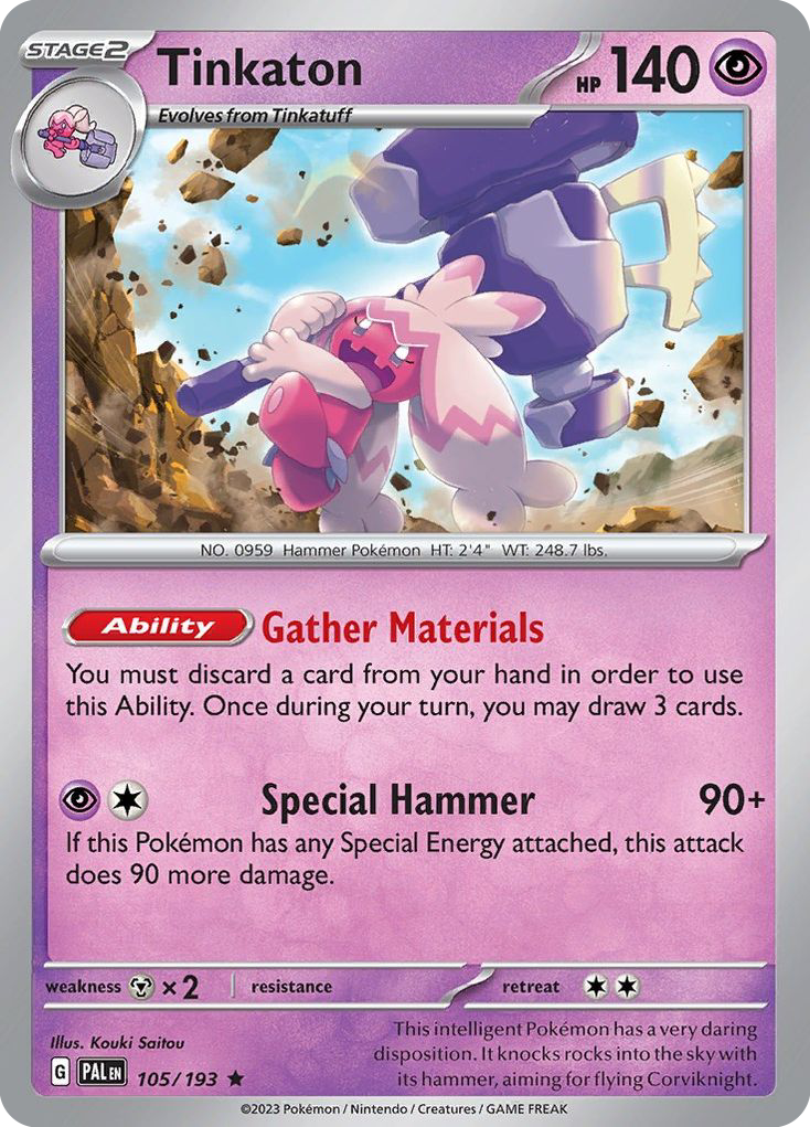 Tinkaton (105/193) (Theme Deck Exclusive) [Scarlet & Violet: Paldea Ev –  Dungeons & Javas