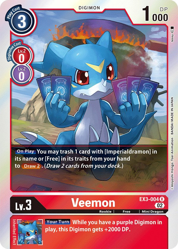 digimon card game veemon deck - Release Special Booster Ver.1.5 (BT01-03) ignoring its digivolution requirements Veemon (Digimon Royal Knights Card