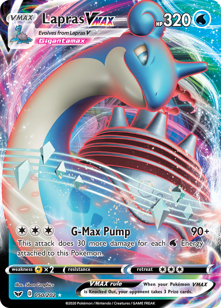pokemon tcg lapras event cards Lapras VMAX (050/202) [Sword & Shield: Base Set] – Dungeons & Javas