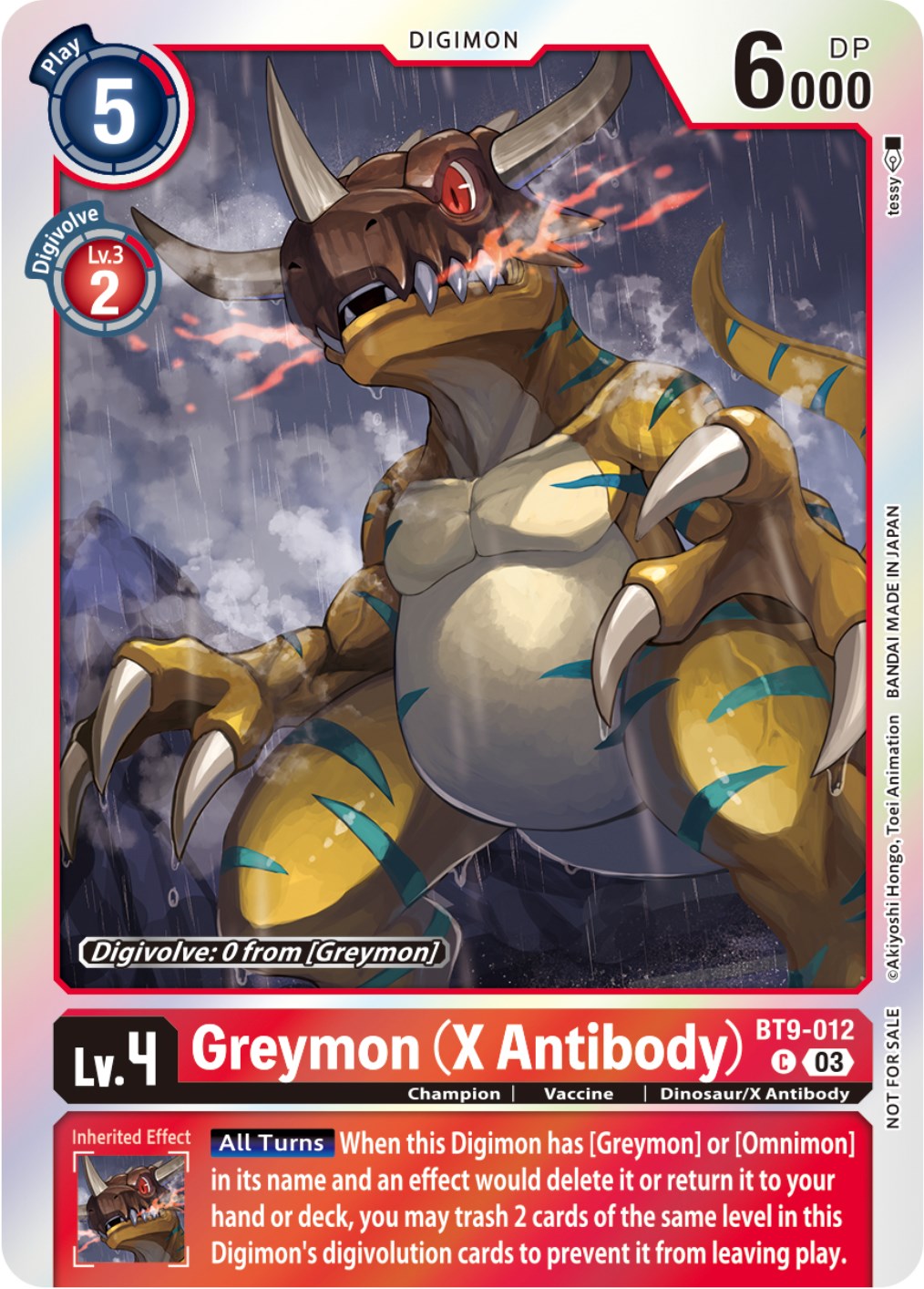 Greymon (X Antibody) [BT9-012] (Blast Ace Pre-Release Winner) [X Recor –  Dungeons & Javas