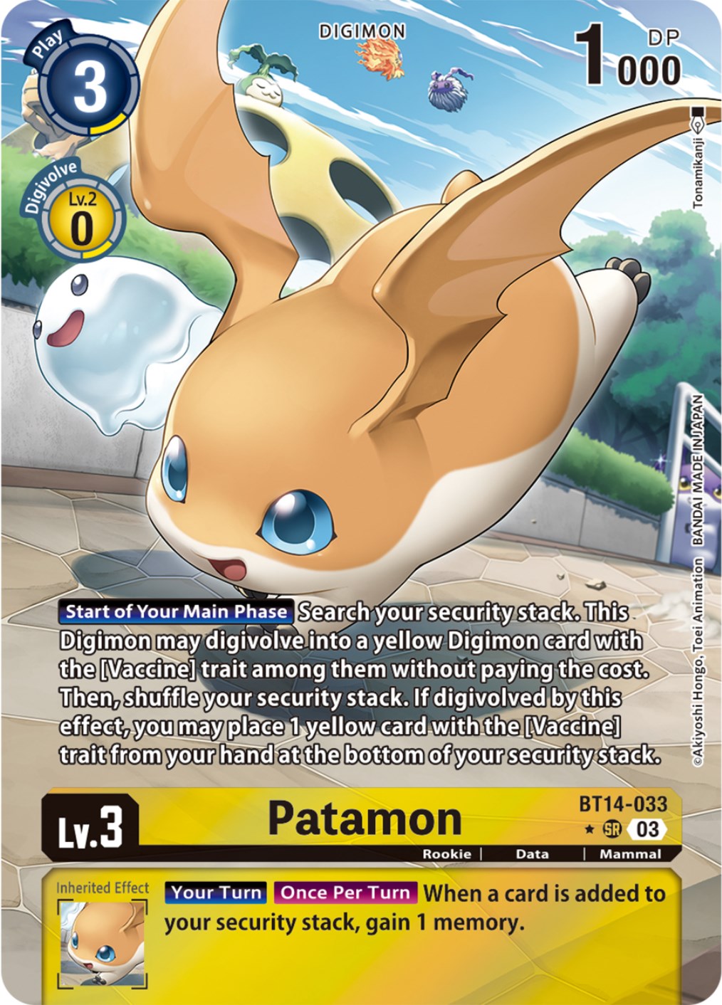 digimon cards 2020 Patamon [BT14-033] (Alternate Art) [Blast Ace] – Dungeons & Javas