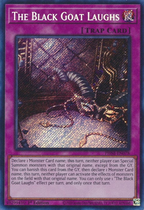 The Black Goat Laughs [PHNI-EN078] Secret Rare – Dungeons & Javas