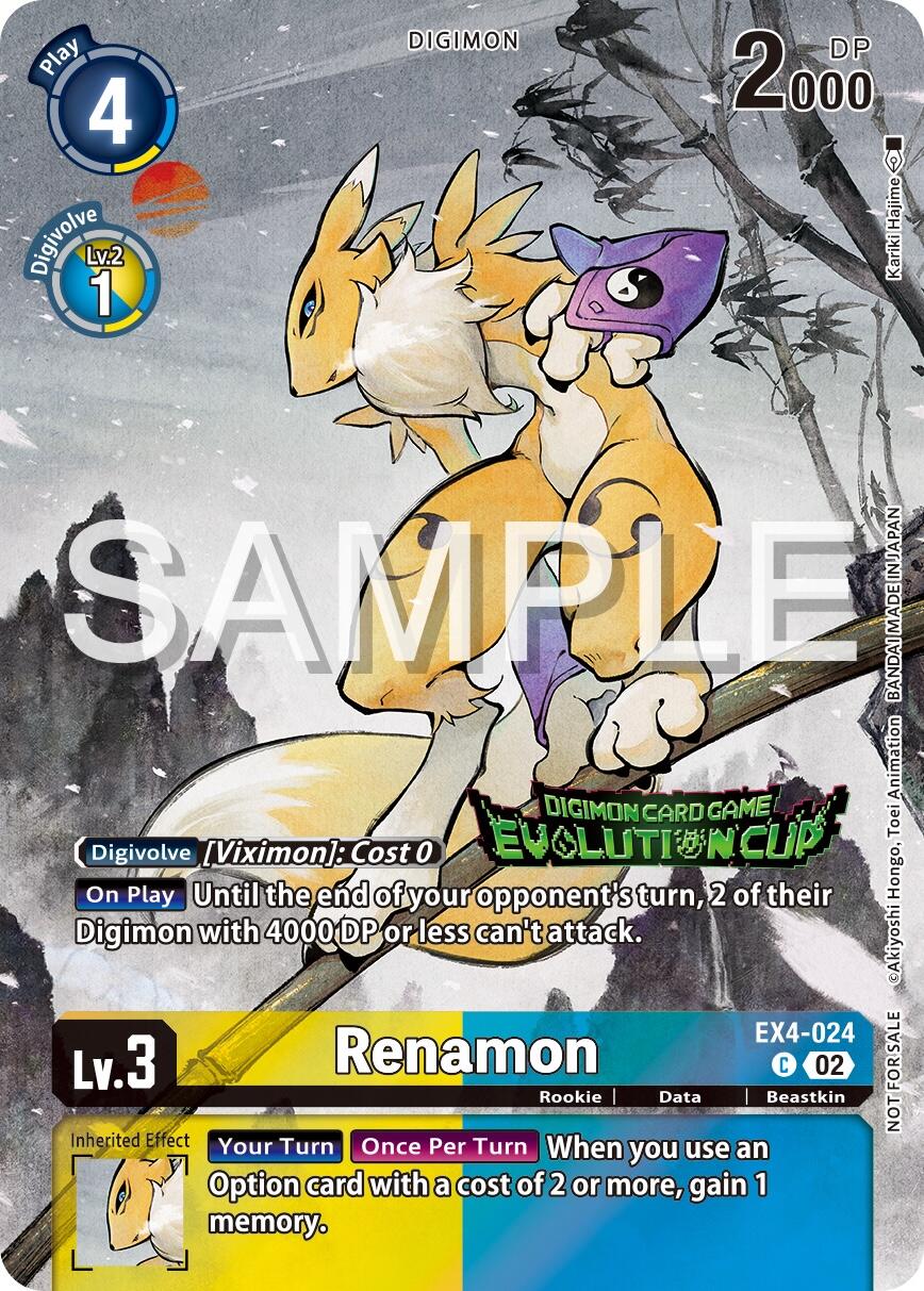 renamon digimon card Renamon [EX4-024] (2024 Evolution Cup) [Alternative Being Booster Prom –  Dungeons & Javas