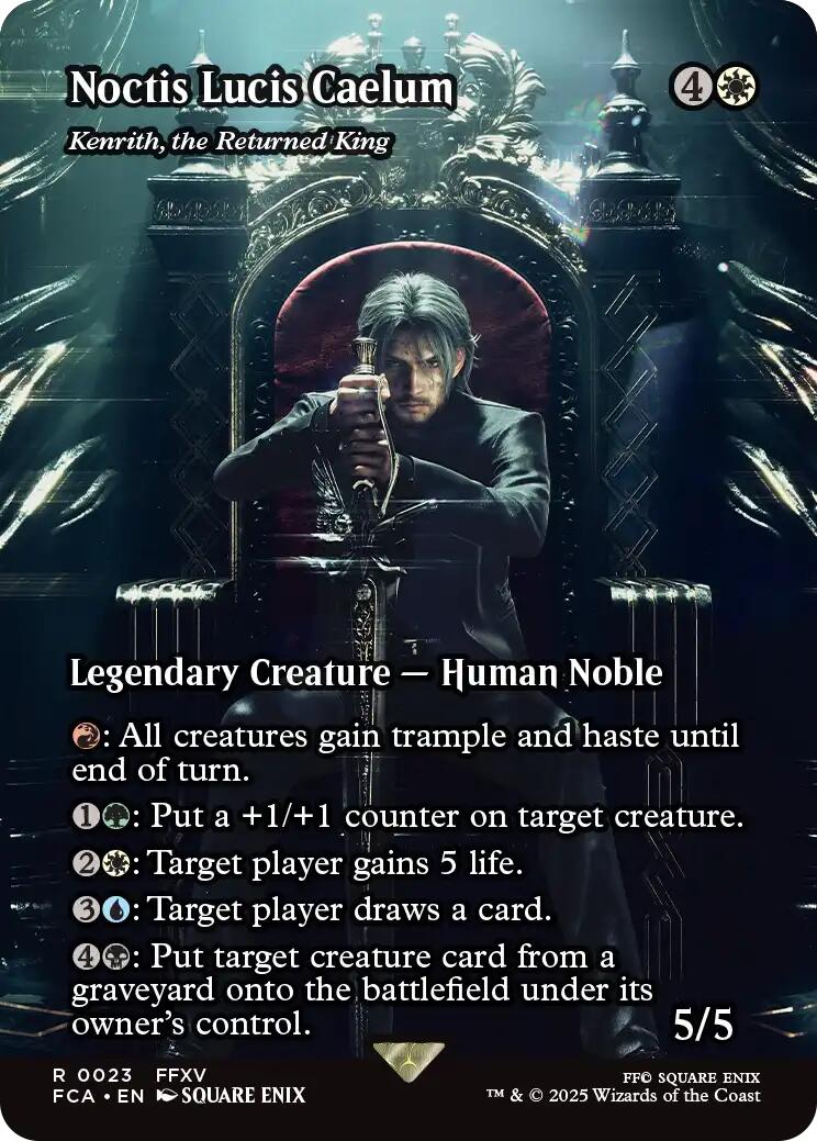 final fantasy showcase cards mtg Noctis Lucis Caelum