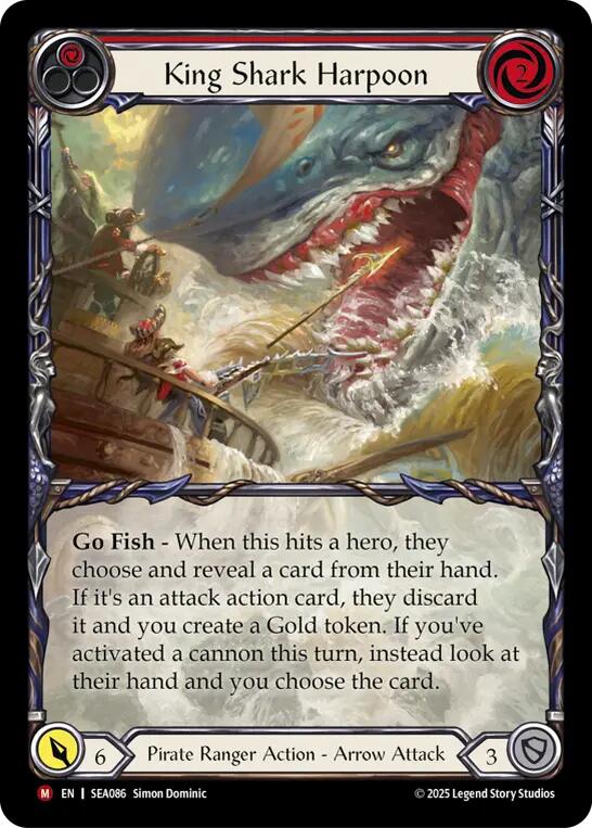 King Shark Harpoon (Extended Art) [SEA086] (High Seas) Rainbow Foil –  Dungeons & Javas