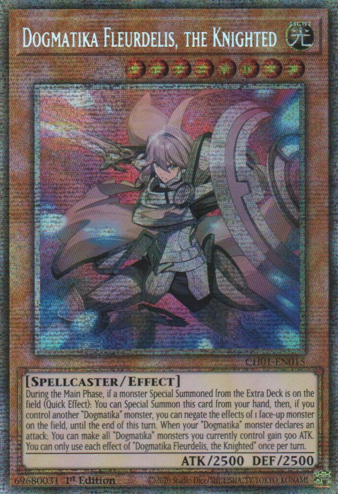 yugioh dogmatika cards Yu-Gi-Oh! Fleurdelis, The Knighted - SDAZ-EN006 - Common Unique collectible card from the YuGiOh Trading Card Game series. Dogmatika Fleurdelis, the Knighted (Starlight