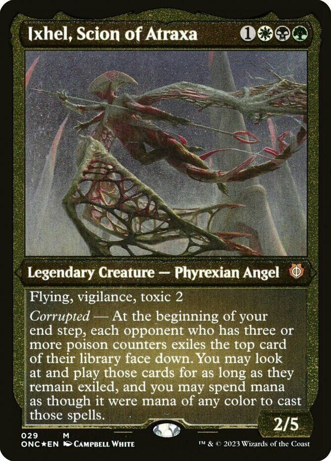 how do equipment cards work mtg Ixhel, Scion of Atraxa (Foil Etched) (Display Commander) [Phyrexia: Al –  Dungeons & Javas