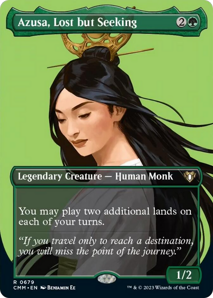 Azusa, Lost but Seeking (Borderless Profile) [Commander Masters] – Dungeons  & Javas