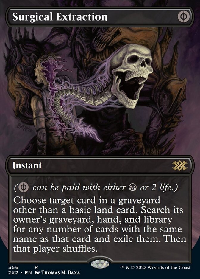 mtg double masters borderless cards 2022 MTG Force of Will – Double Masters 2022 #340 Borderless Foil – BG –  RNG-Gamez main image 0