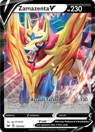 what pokemon set has 202 cards Keldeo V 053/202 Sword & Shield Base Holo Rare Card Near M 138/202 Zacian V | Rare