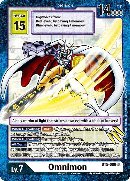 Omnimon [BT5-086] (Across Time Box Promo) [Battle of Omni Promos] –  Dungeons & Javas