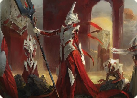 mtg phyrexia art cards Porcelain Zealot Card [Phyrexia: All Will Be One Art Series] – Dungeons & Javas Color:Black-Red Magic 2012 MTG Best Standard Blue