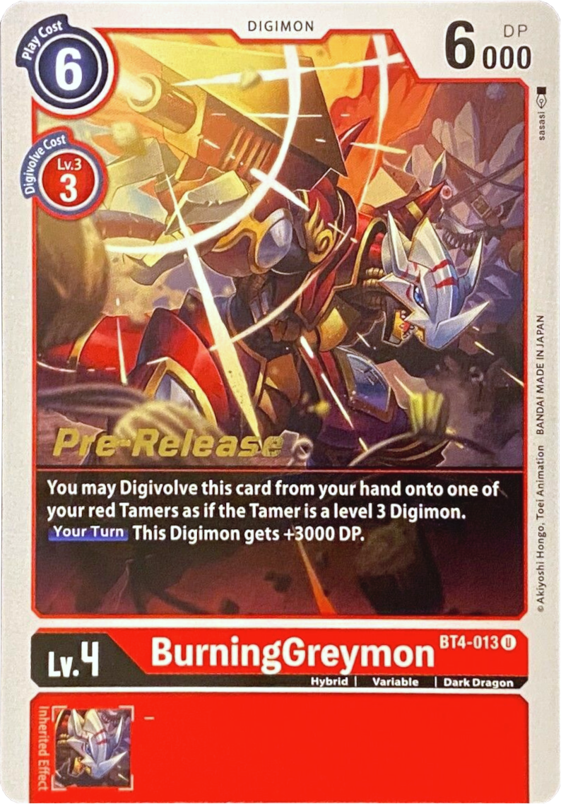 BurningGreymon [BT4-013] [Great Legend Pre-Release Promos] – Dungeons &  Javas