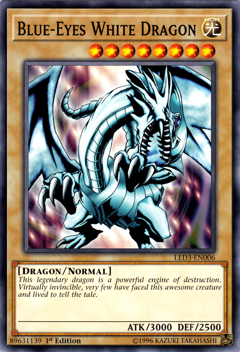 Blue-Eyes White Dragon [LED3-EN006] Common – Dungeons & Javas