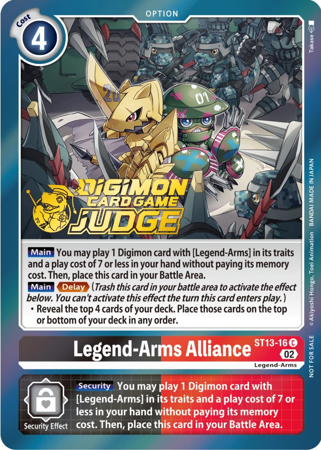 Legend-Arms Alliance [ST13-16] (Judge Pack 3) [Starter Deck: Ragnaloar –  Dungeons & Javas
