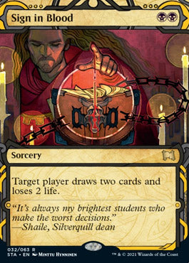 Sign in Blood (Foil Etched) [Strixhaven: School of Mages Mystical Arch   Dungeons & Javas