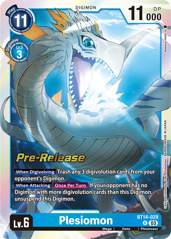 Plesiomon [BT14-029] [Blast Ace Pre-Release Cards] – Dungeons & Javas