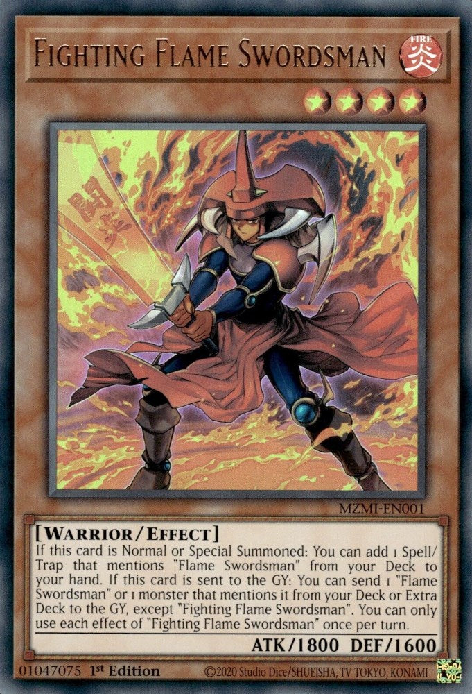 Fighting Flame Swordsman [MZMI-EN001] Ultra Rare – Dungeons & Javas