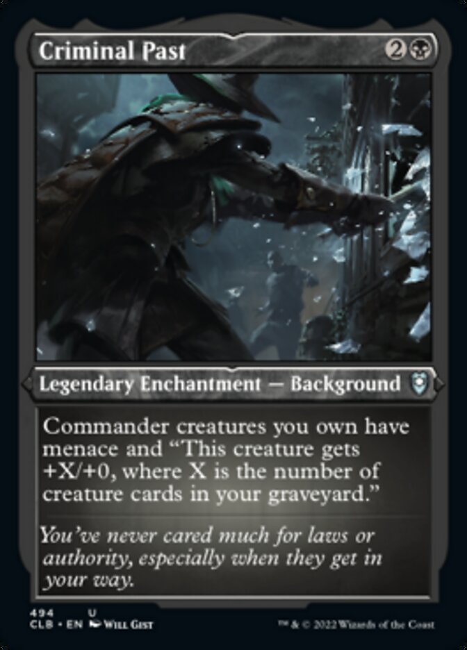 Criminal Past (Foil Etched) [Commander Legends: Battle for Baldur's Ga Dungeons & Javas Criminal Past (Foil Etched) [Commander Legends: Battle for Baldur's Ga Dungeons & Javas