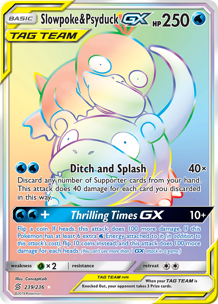 sun and moon unified minds rare cards Slowpoke & Psyduck GX (239/236) [Sun & Moon: Unified Minds] – Dungeons &  Javas