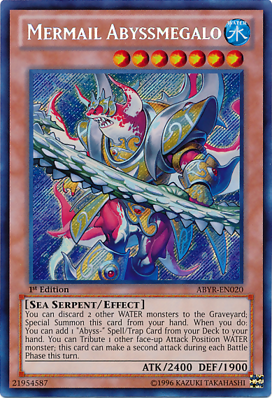 yugioh mermail cards Mermail Abyssmegalo [ABYR-EN020] Secret Rare – Dungeons & Javas