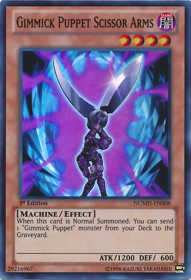 yugioh gimmick puppet cards Gimmick Puppet Scissor Arms [NUMH-EN008] Super Rare – Dungeons & Javas