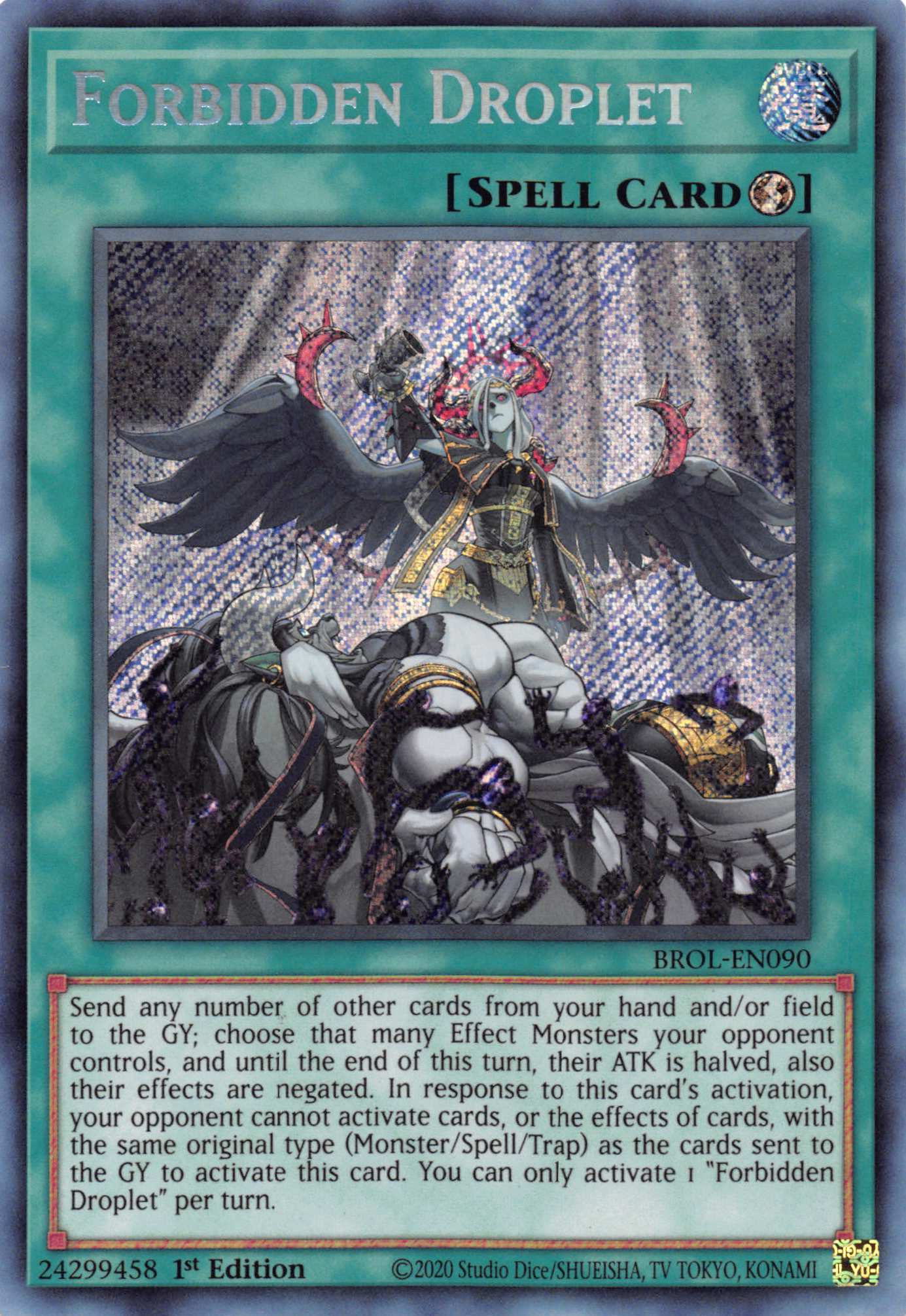 yugioh forbidden spell cards Forbidden Droplet [BROL-EN090] Secret Rare – Dungeons & Javas
