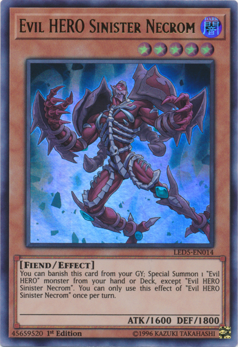 Evil Hero Sinister Necrom [LED5-EN014] Ultra Rare – Dungeons & Javas