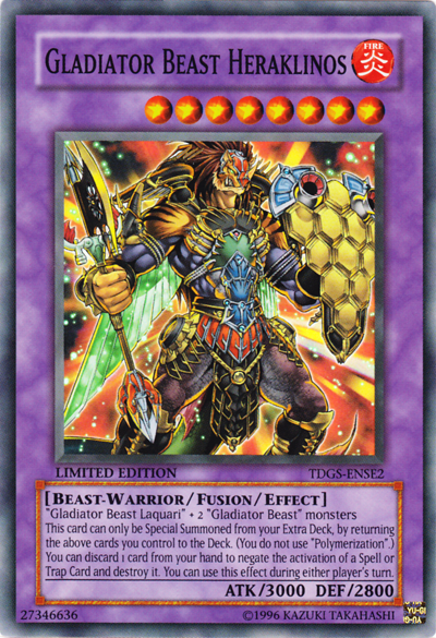 gladiator beast yugioh deck Gladiator Beast Heraklinos [TDGS-ENSE2] Super Rare – Dungeons & Javas