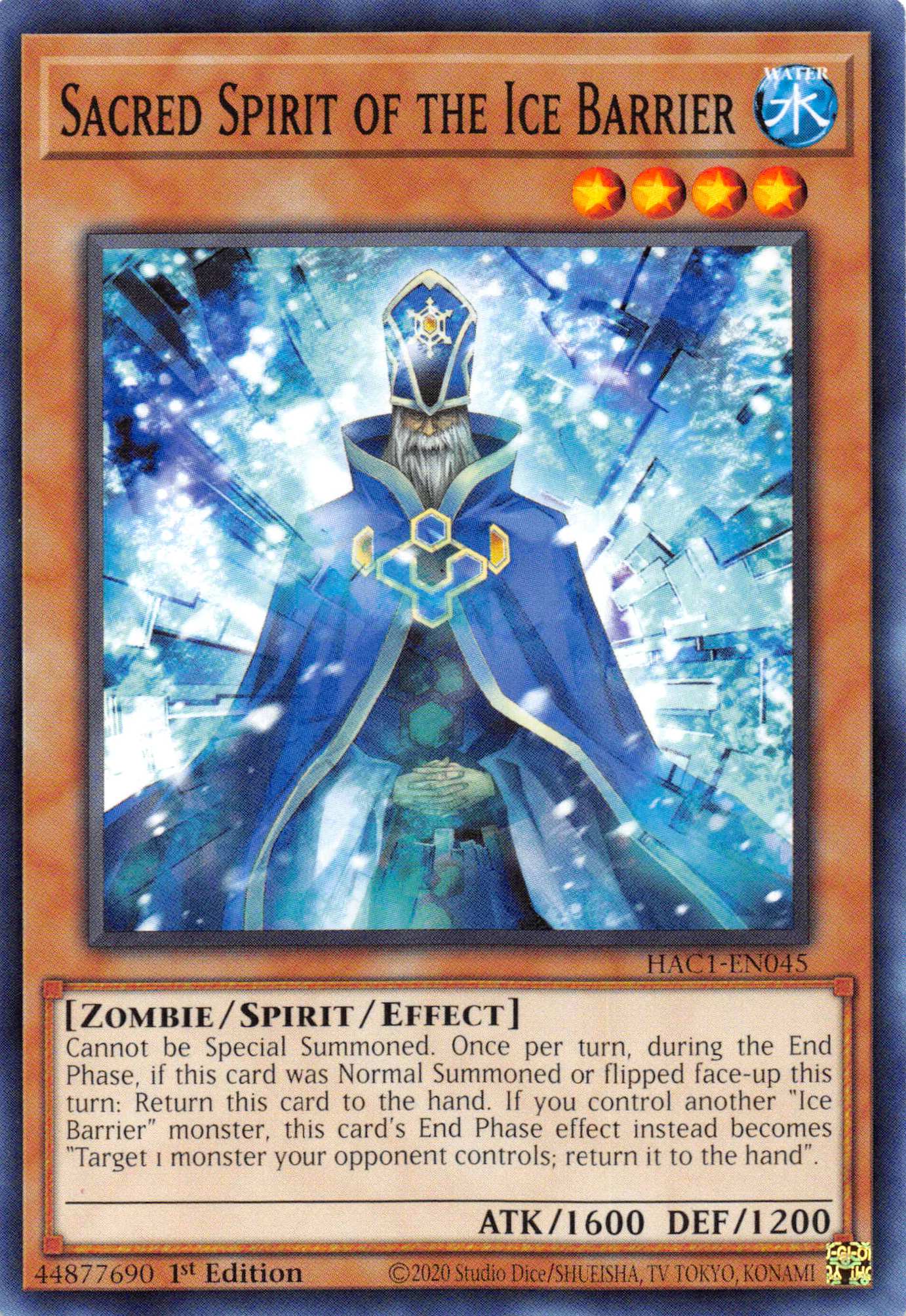 Sacred Spirit of the Ice Barrier [HAC1-EN045] Common – Dungeons & Javas