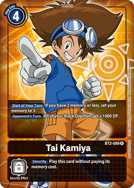 Tai Kamiya [BT2-089] (Buy-A-Box Promo) [Release Special Booster Ver.1. –  Dungeons & Javas