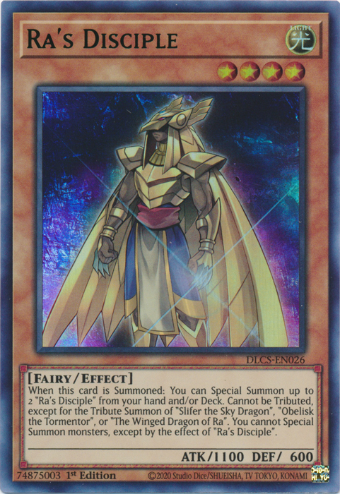 yugioh ra card Ra's Disciple (Green) [DLCS-EN026] Ultra Rare – Dungeons & Javas