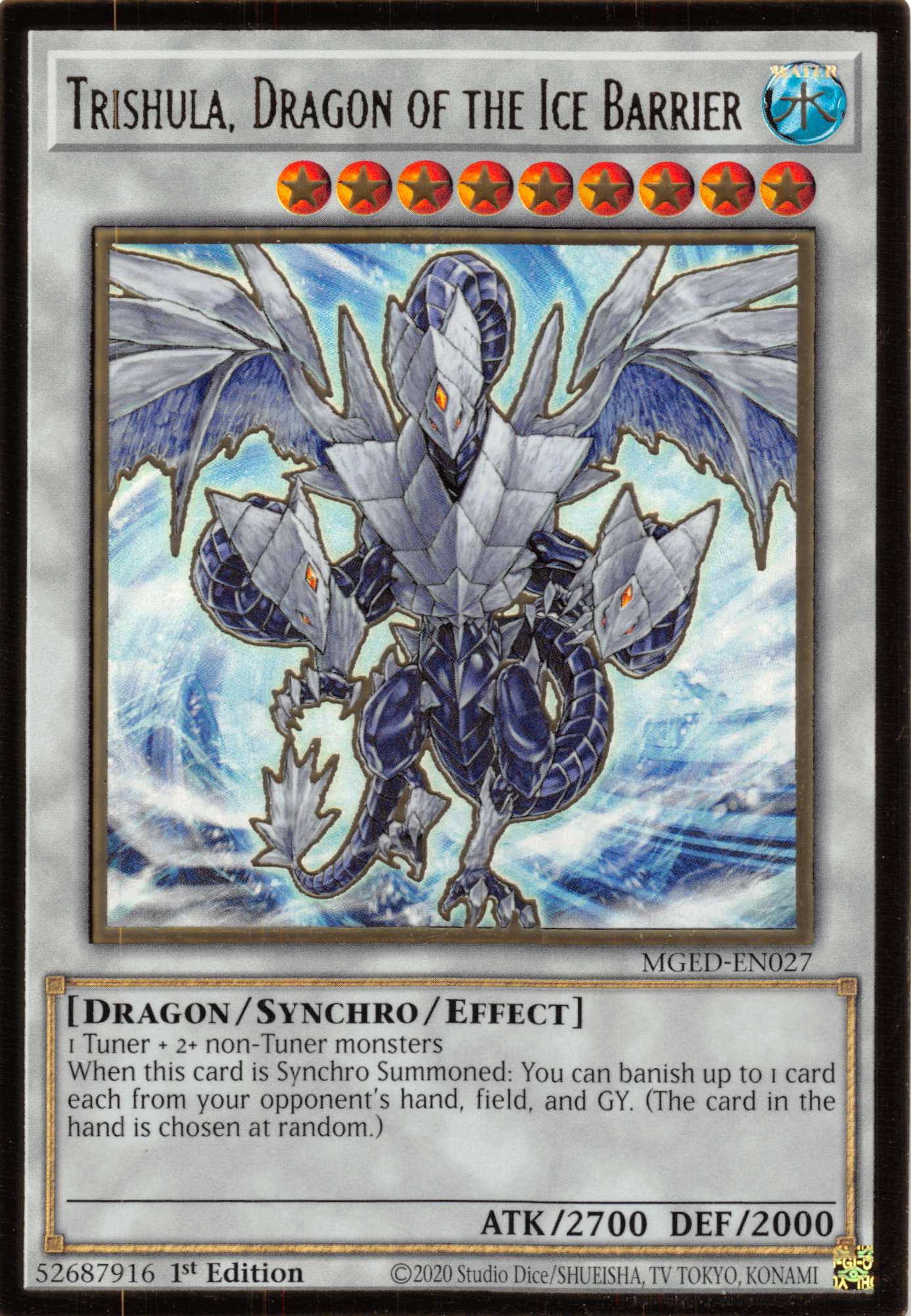 Trishula, Dragon of the Ice Barrier [MGED-EN027] Gold Rare – Dungeons &  Javas
