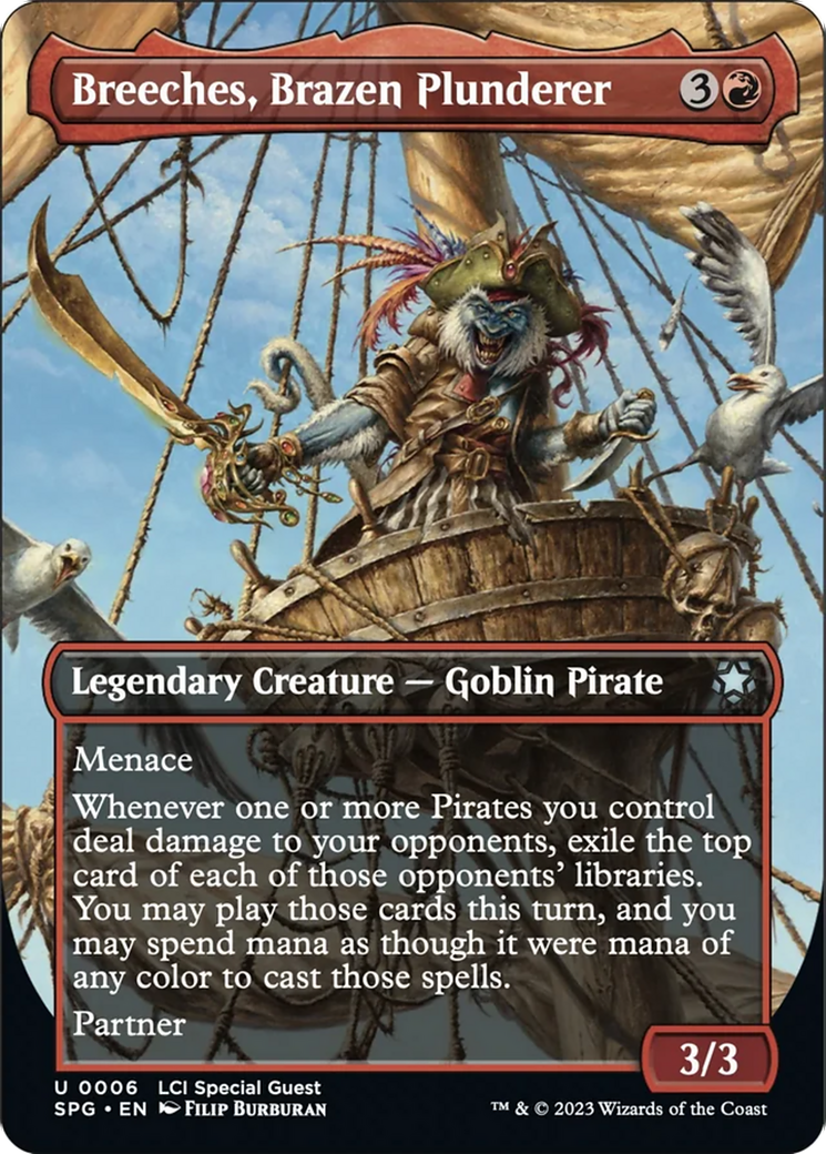 modern mtg cards Traveling Chocobo (Borderless) (Neon Ink Blue) [FINAL FANTASY] main image 0