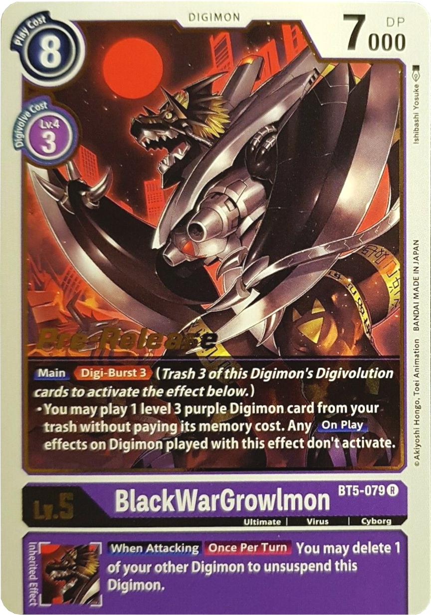 BlackWarGrowlmon [BT5-079] [Battle of Omni Pre-Release Promos]