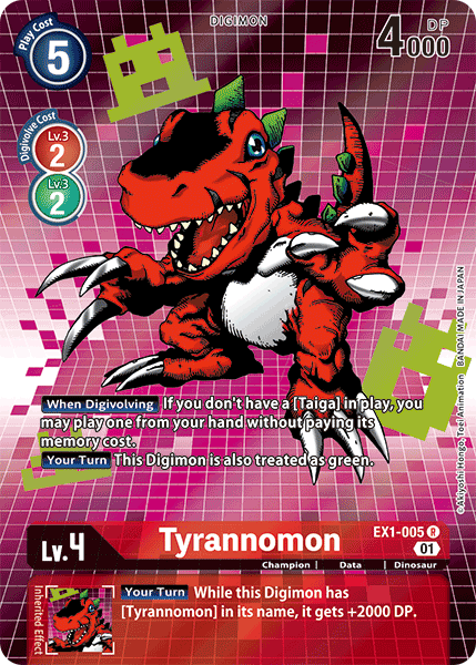 Tyrannomon [EX1-005] (Alternate Art) [Classic Collection]