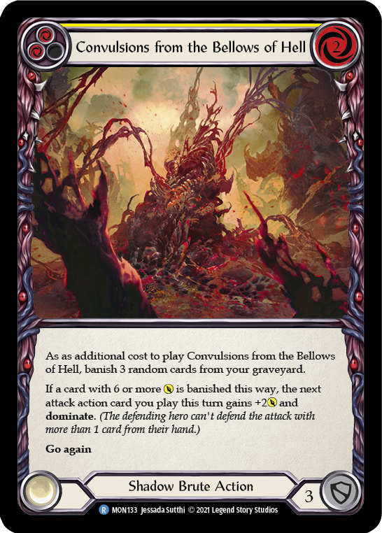 Convulsions from the Bellows of Hell (Yellow) [MON133-RF] (Monarch)  1st Edition Rainbow Foil