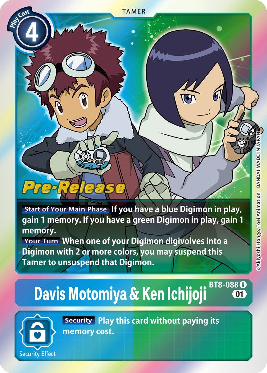 Davis Motomiya & Ken Ichijoji [BT8-088] [New Awakening Pre-Release Cards]