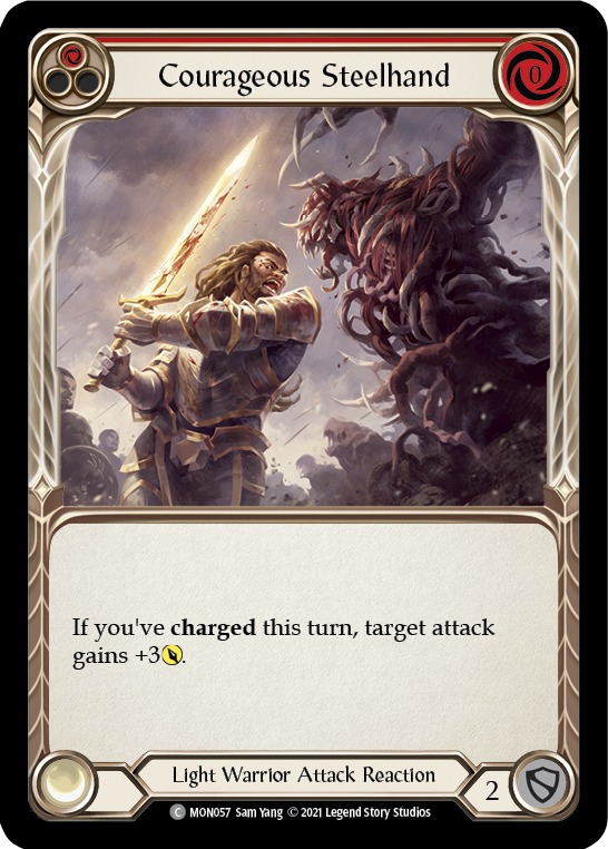 Courageous Steelhand (Red) [MON057] (Monarch)  1st Edition Normal