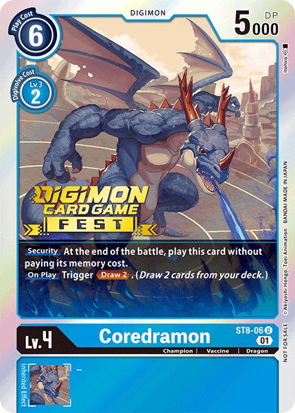 Coredramon [ST8-06] (Digimon Card Game Fest 2022) [Starter Deck: Ulforce Veedramon Promos]