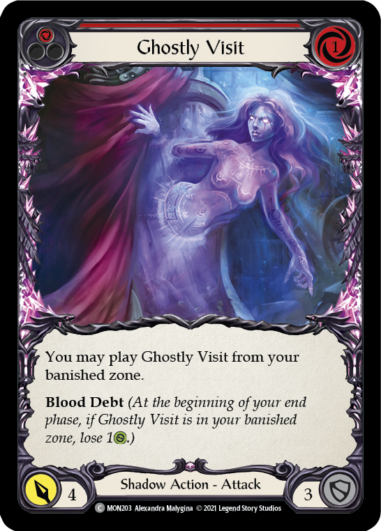 Ghostly Visit (Red) [MON203] (Monarch)  1st Edition Normal