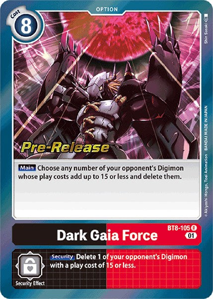 Dark Gaia Force [BT8-105] [New Awakening Pre-Release Cards]