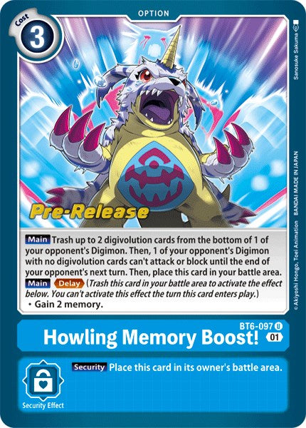 Howling Memory Boost! [BT6-097] [Double Diamond Pre-Release Cards]