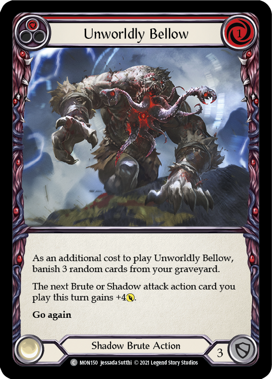 Unworldly Bellow (Red) [MON150] (Monarch)  1st Edition Normal