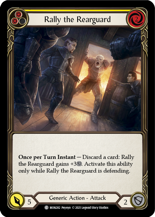 Rally the Rearguard (Yellow) [MON282] (Monarch)  1st Edition Normal