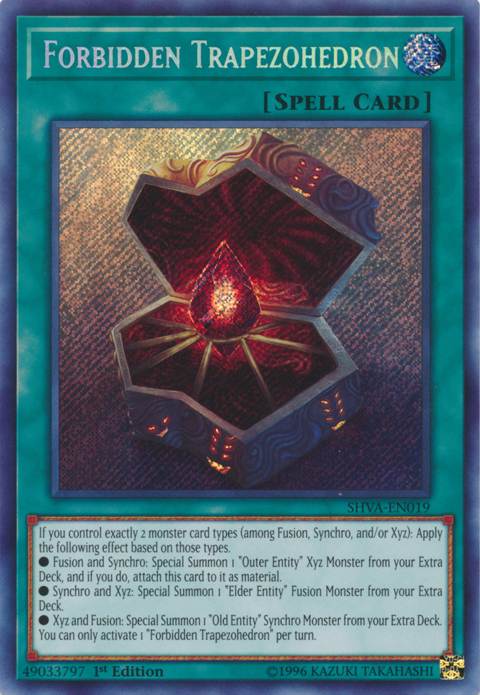 Forbidden Trapezohedron [SHVA-EN019] Secret Rare – Dungeons & Javas