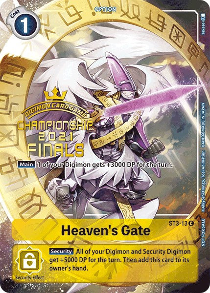 Heaven's Gate [ST3-13] (2021 Championship Finals Tamer's Evolution Pack) [Starter Deck: Heaven's Yellow Promos]